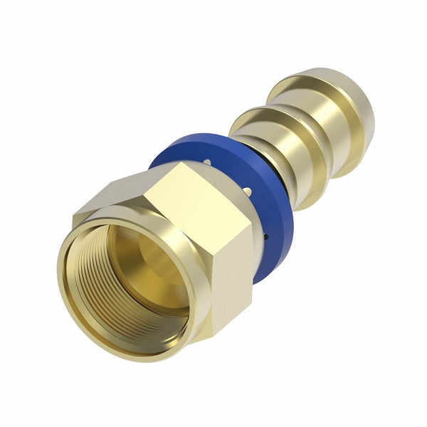 4741-6B Aeroquip by Danfoss | Male 37° JIC Socketless Reusable Hose Fitting | -06 Male 37° JIC x -06 Push-On Hose Barb | Brass