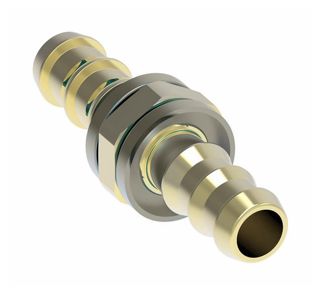 4772-12B Aeroquip by Danfoss | Hose Mender Socketless Reusable Hose Fitting | -12 Push-On Hose Barb x -12 Push-On Hose Barb | Brass