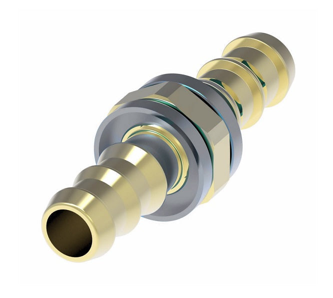 4772-6B Aeroquip by Danfoss | Hose Mender Socketless Reusable Hose Fitting | -06 Push-On Hose Barb x -06 Push-On Hose Barb | Brass