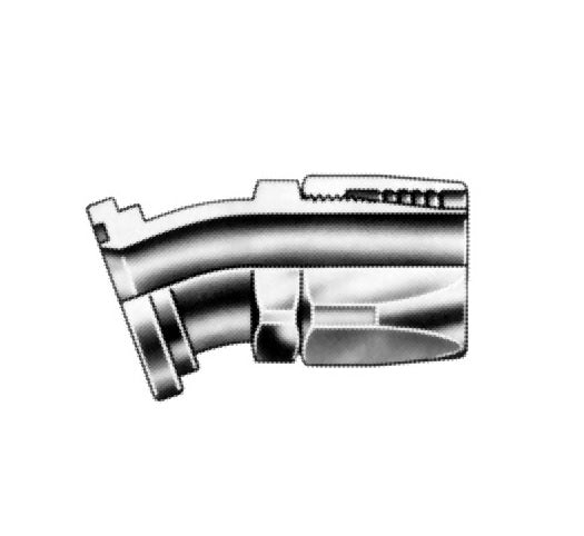 4776-32S Aeroquip by Danfoss | SAE Code 61 Split Flange 22-1/2° Elbow (SAE J518) 100R5 Reusable Hose Fitting | -32 Code 61 Split Flange x -32 Reusable Hose End | Steel