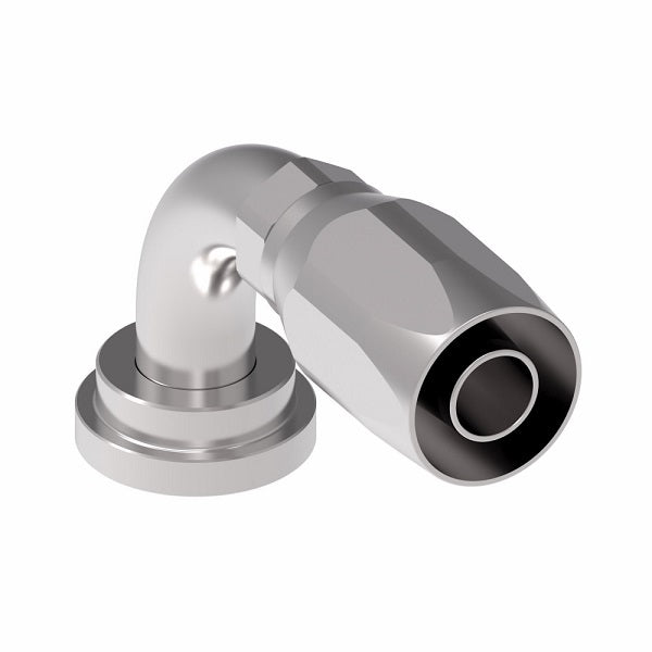 4779-16-12S Aeroquip by Danfoss | SAE Code 61 Split Flange 90° Elbow (SAE J518) 100R5 Reusable Hose Fitting | -16 Code 61 Split Flange x -12 Reusable Hose End | Steel