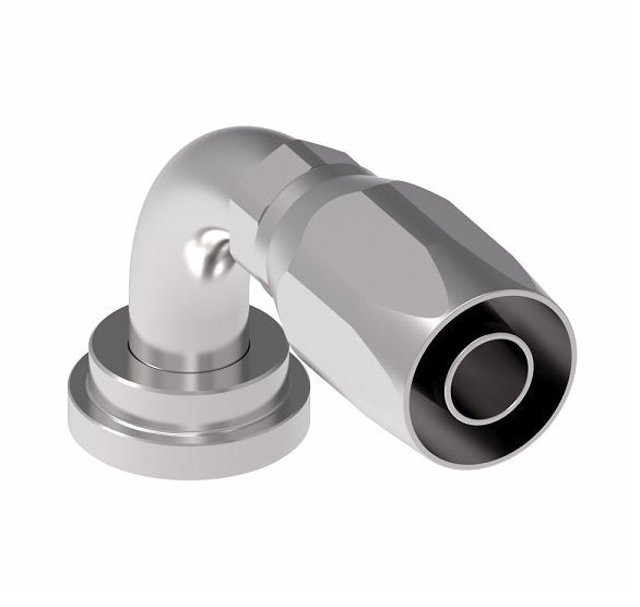 4790-32S Aeroquip by Danfoss | Code 61 Split Flange SAE J518 90° Elbow 100R2 Skive Style Reusable Hose Fitting | -32 Code 61 Split Flange x -32 Reusable Hose End | Steel
