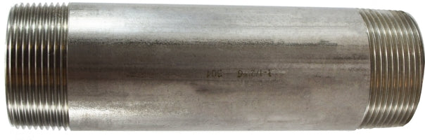 48144 by Midland | Schedule 40 Welded Nipple | 1-1/2" Diameter x 3-1/2" Length | 304 Stainless Steel