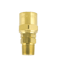 4D13MS by ZSi-Foster | Reusable Hose Fitting | Swivel Under Pressure Adapter | 3/8" ID x 13/16" OD | 3/8" MPT | Brass