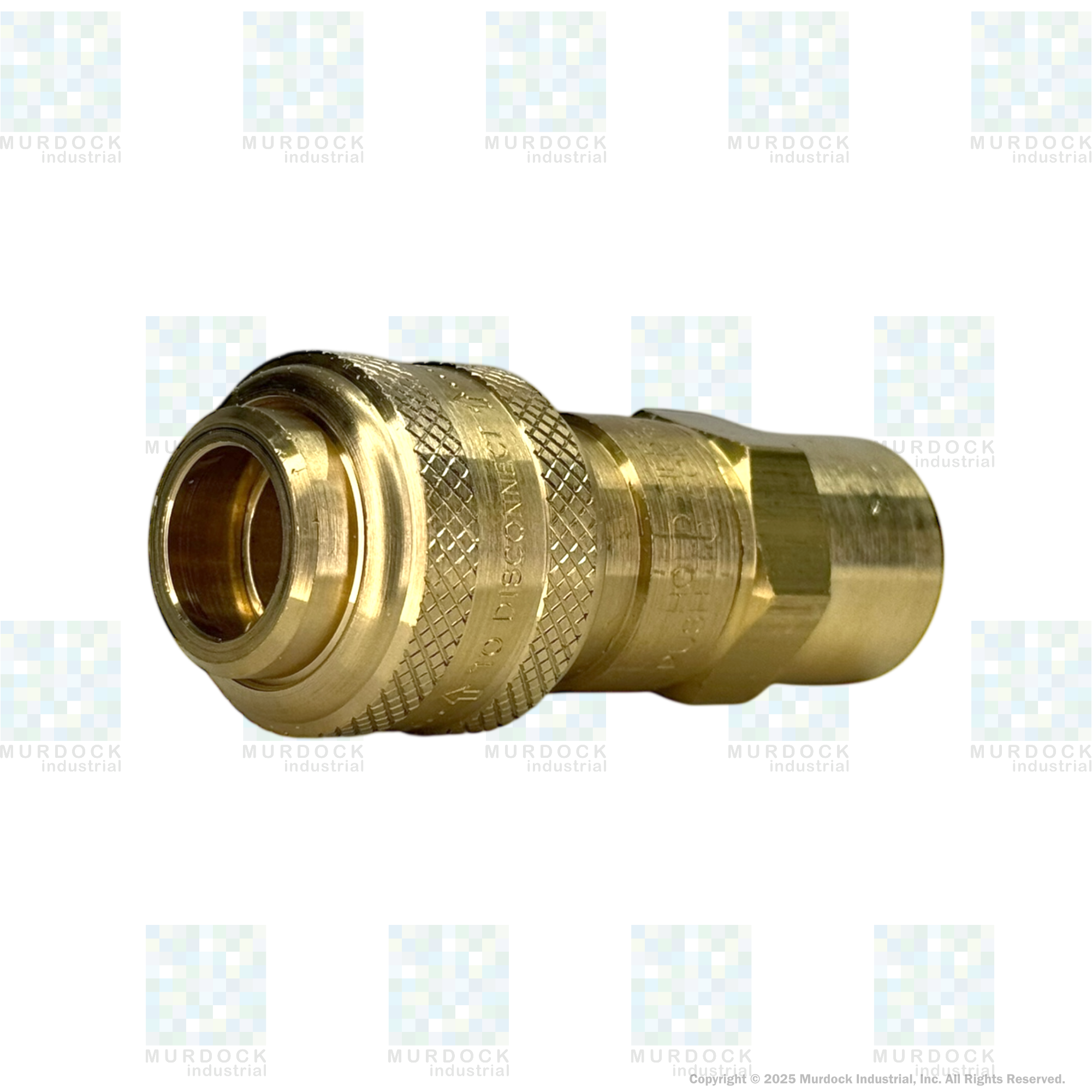 4DF4-B by Dixon Valve | Pneumatic Quick Disconnect Coupling | D-Series | 1/2" Female NPTF x 1/2" Automatic Industrial Interchange | Socket | Nitrile Seal | Brass