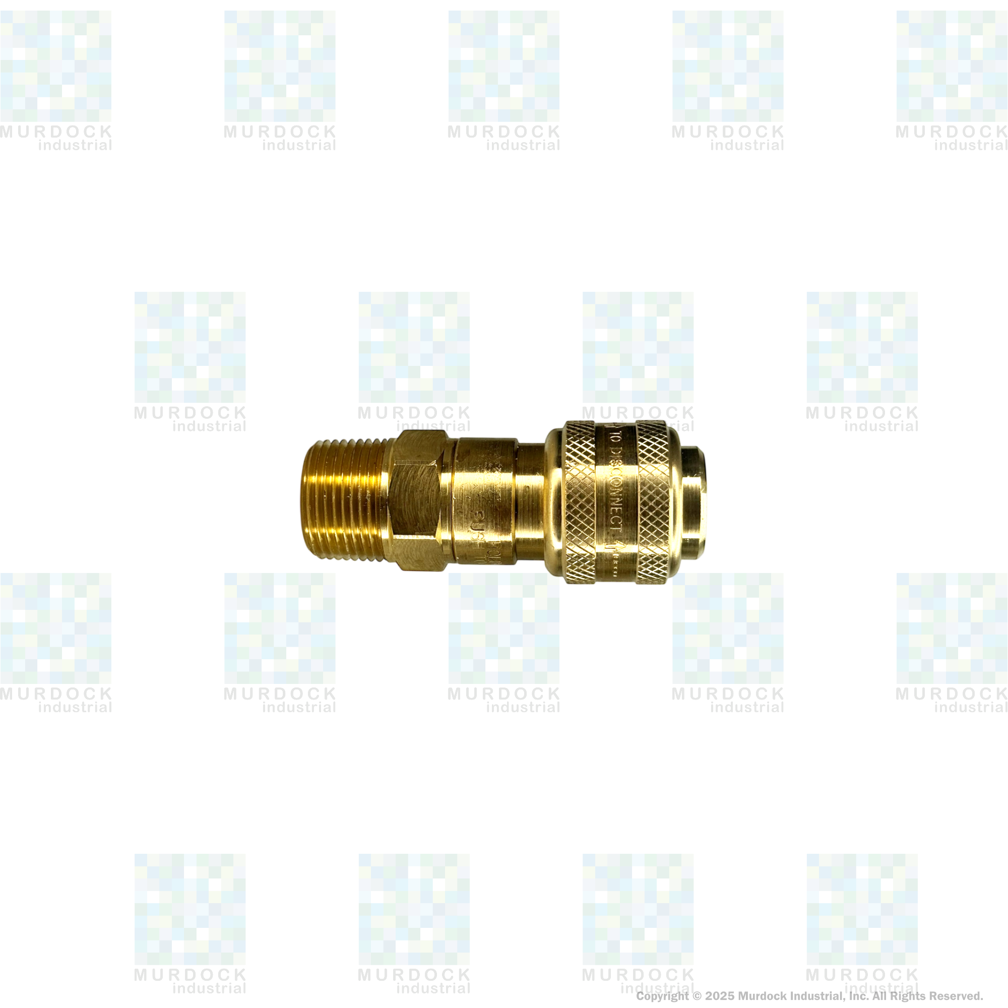 4DM4-B by Dixon Valve | Pneumatic Quick Disconnect Coupling | D-Series | 1/2" Male NPTF x 1/2" Automatic Industrial Interchange | Socket | Nitrile Seal | Brass