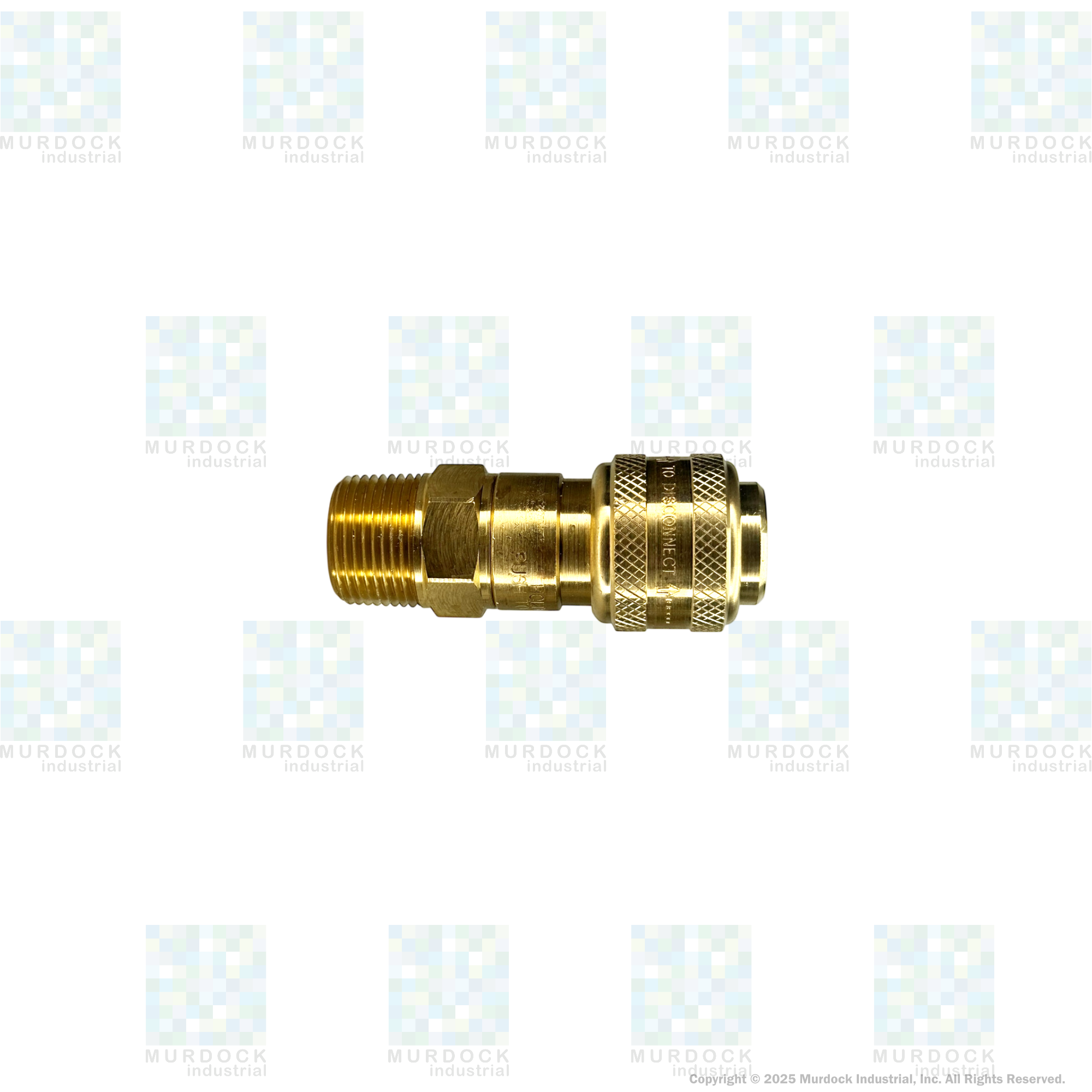 4DM6-B by Dixon Valve | Pneumatic Quick Disconnect Coupling | D-Series | 3/4" Male NPTF x 1/2" Automatic Industrial Interchange | Socket | Nitrile Seal | Brass