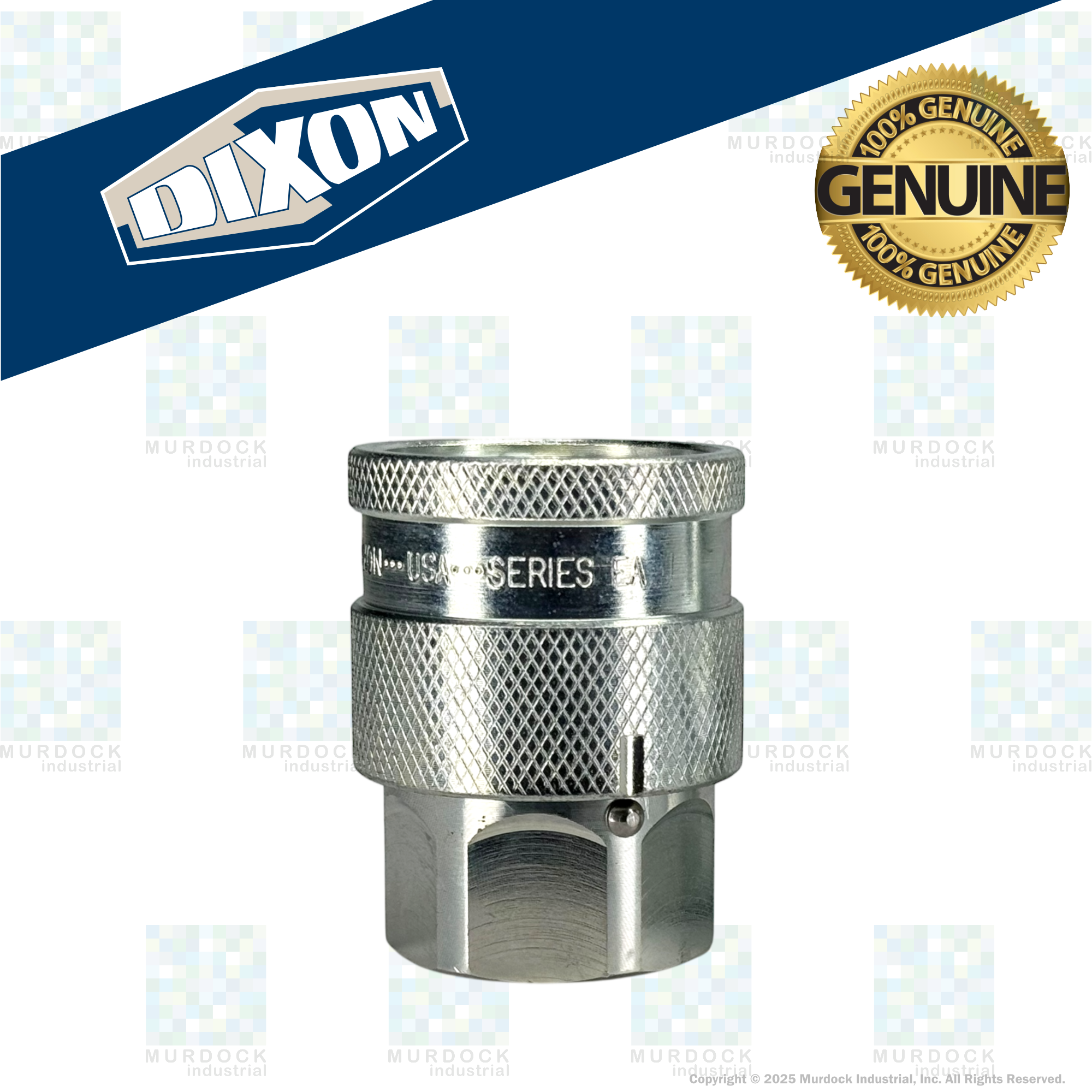 4EAF4 by Dixon Valve | Hydraulic Quick Disconnect Coupling | EA-Series | 1/2" Female NPTF x 1/2" Water-Blast Interchange | Socket | Nitrile Seal | Steel