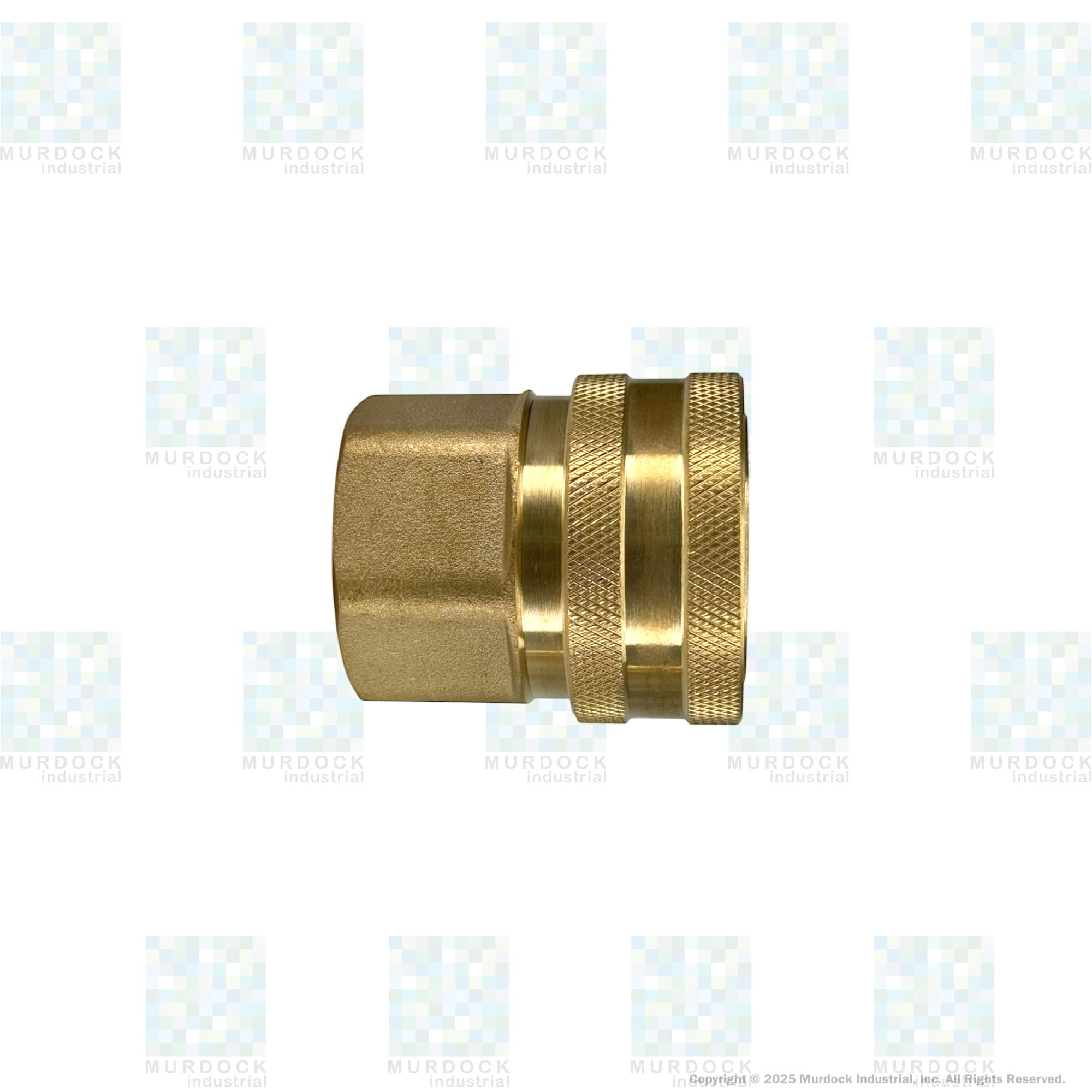 4EF4-B by Dixon Valve | Hydraulic Quick Disconnect Coupling | E-Series | 1/2" Female NPTF x 1/2" Straight-Through Interchange | Socket | Nitrile Seal | Brass
