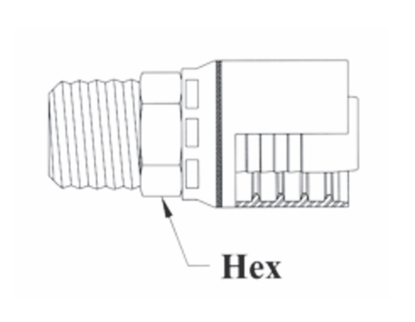 4GC01-8x8 by Couplamatic | Grip Crimp 4GC Series Coupling | 1/2" Hose ID x 1/2-14 Thread Size NPTF Male Solid | Straight | Trivalent Zinc Plating