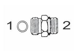 12MOS-12MO by Couplamatic | Hydraulic Adapter | 1-3/16x12 Male O-Ring Face x 1-1/16-12 Male O-Ring | Straight