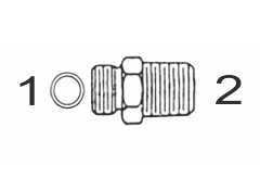 6MOS-8MP by Couplamatic | Hydraulic Adapter | 11/16x16 Male O-Ring Face x 1/2" Male NPTF | Straight