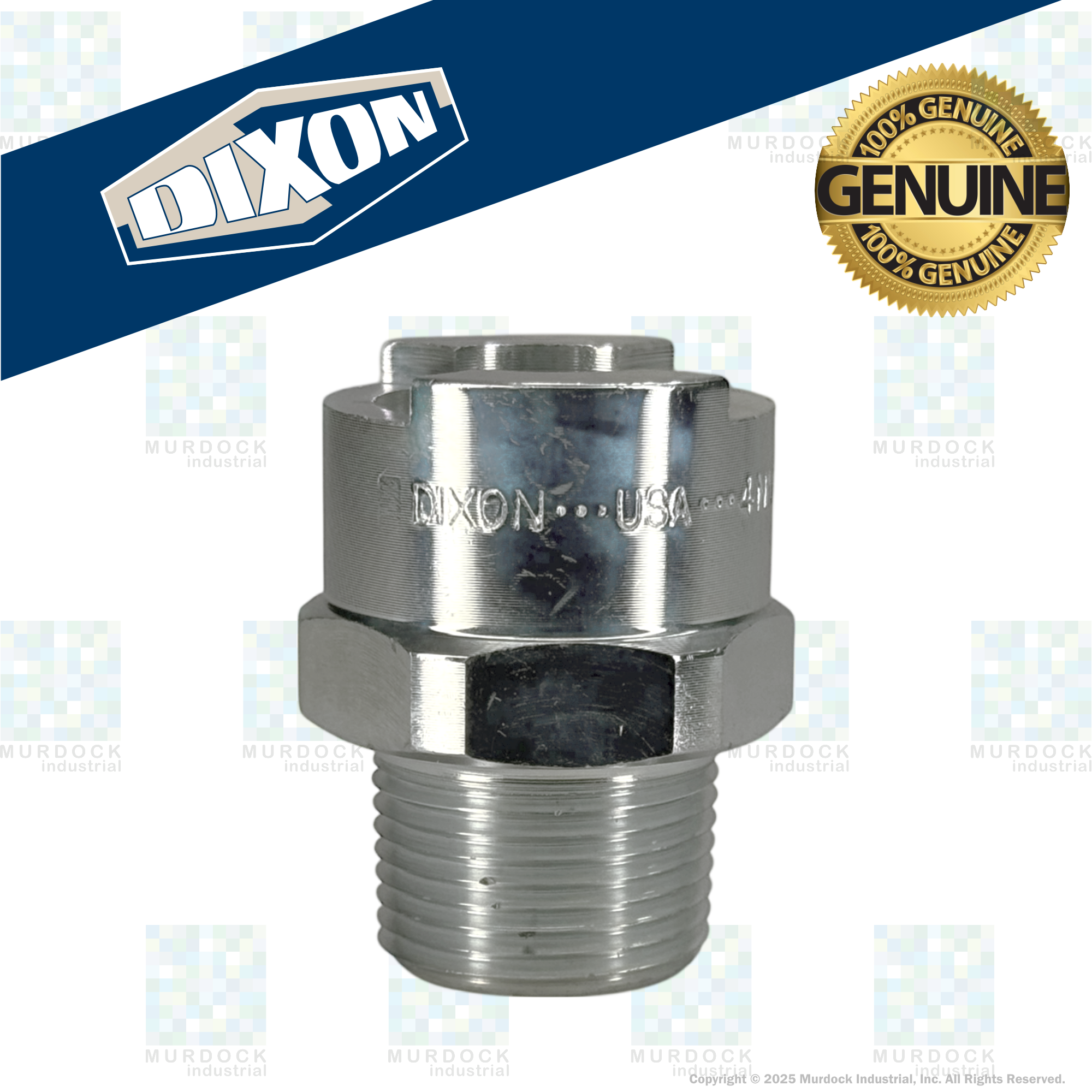 4NM6 by Dixon Valve | Pneumatic Quick Disconnect Coupling | Dix-Lock® N-Series | 3/4" Male NPTF x 1/2" Body Size | Socket | Nitrile Seal | Steel