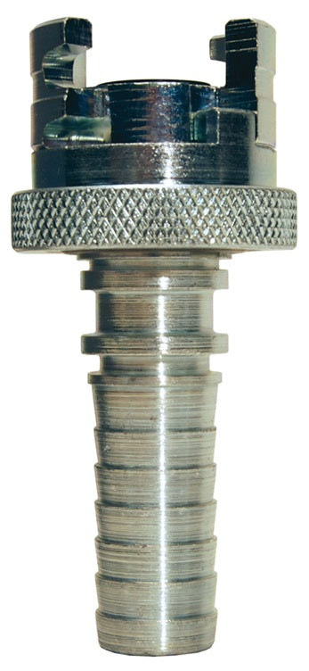 4PS4-FS by Dixon Valve | Pneumatic Quick Disconnect Coupling | Dual-Lock P-Series | Knurled Flanged Sleeve | Socket | 1/2" Hose ID x 1/2" Body Size | Trivalent Chrome Plated Steel