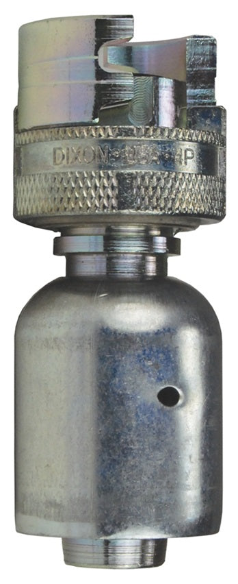 4PS6-WF by Dixon Valve | Pneumatic Quick Disconnect Coupling | Dual-Lock P-Series | Hose Barb | 3/4" Hose ID x 1/2" Body Size | Socket with Ferrule | Nitrile Seal | Steel