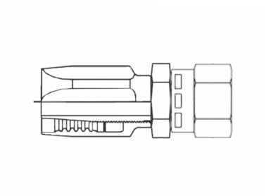 6R5-6FJ by Couplamatic | R5 Reusable Coupling | 5/16" Hose ID x 9/16-18 Thread Size JIC 37° Female Swivel | Straight | Trivalent Zinc Plating