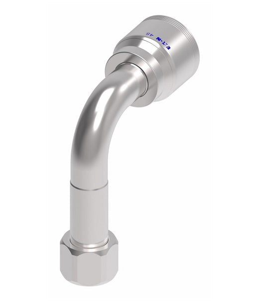 4SA16FJC16 Aeroquip by Danfoss | 4 Wire 4S Female JIC/37° Swivel 90° Elbow Long Drop (FJC) Crimp Fitting | -16 Female JIC/37° Swivel x -16 Hose Barb | Steel