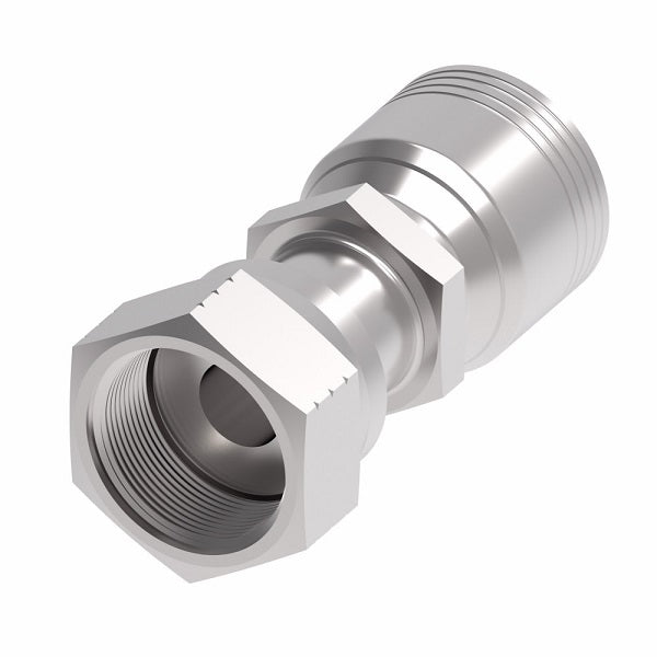 4SA6FR8 Aeroquip by Danfoss | 4 Wire 4S Female ORS Swivel (FR) Crimp Fitting | -06 Female O-Ring Face Seal Swivel x -08 Hose Barb | Steel