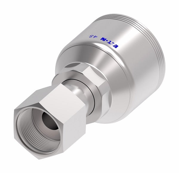 4SA10FR12 Aeroquip by Danfoss | 4 Wire 4S Female ORS Swivel (FR) Crimp Fitting | -10 Female O-Ring Face Seal Swivel x -12 Hose Barb | Steel