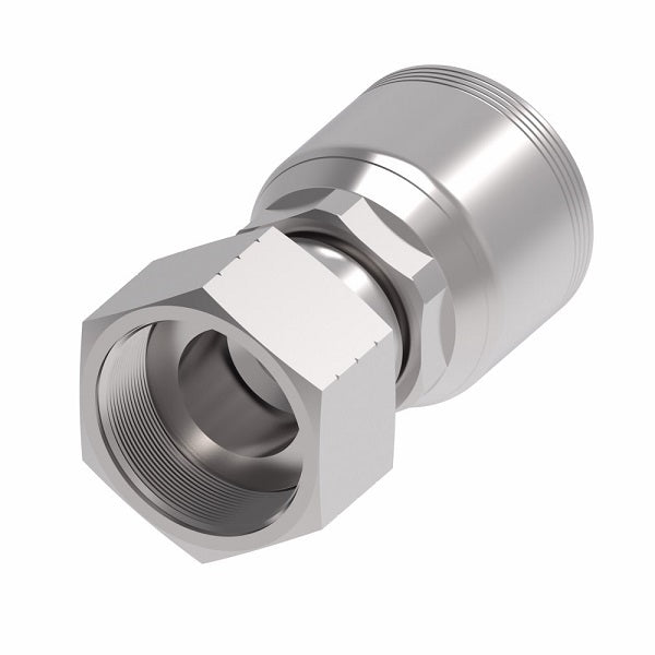 4SA16FR12 Aeroquip by Danfoss | 4 Wire 4S Female ORS Swivel (FR) Crimp Fitting | -16 Female O-Ring Face Seal Swivel x -12 Hose Barb | Steel
