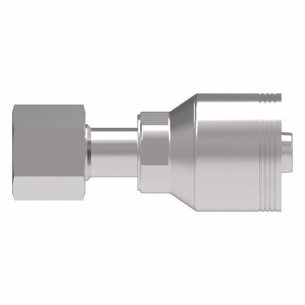 4SA8FR8 Aeroquip by Danfoss | 4 Wire 4S Female ORS Swivel (FR) Crimp Fitting | -08 Female O-Ring Face Seal Swivel x -08 Hose Barb | Steel