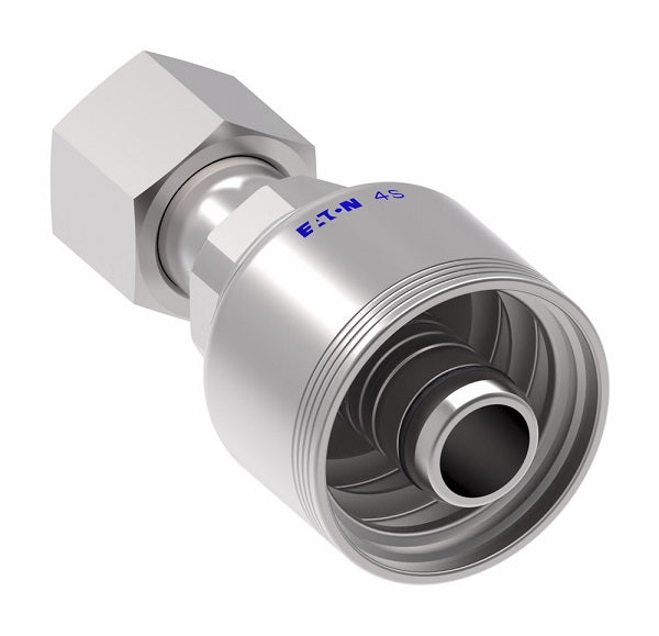 4SA10FR12 Aeroquip by Danfoss | 4 Wire 4S Female ORS Swivel (FR) Crimp Fitting | -10 Female O-Ring Face Seal Swivel x -12 Hose Barb | Steel