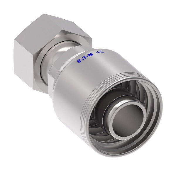 4SA20FR16 Aeroquip by Danfoss | 4 Wire 4S Female ORS Swivel (FR) Crimp Fitting | -20 Female O-Ring Face Seal Swivel x -16 Hose Barb | Steel