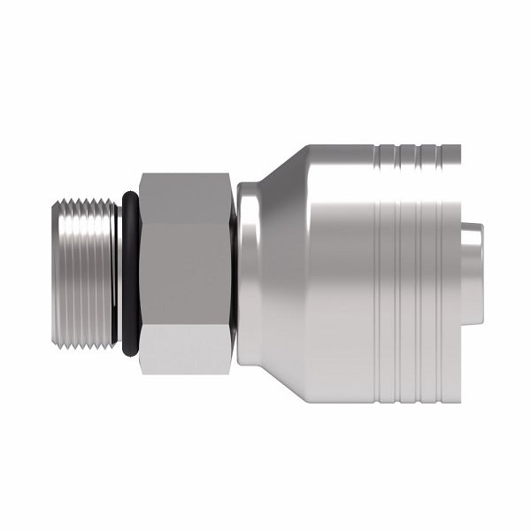 4SA12MB10 Aeroquip by Danfoss | 4 Wire 4S Male Boss O-Ring (MB) Crimp Fitting | -12 Male Boss O-Ring x -10 Hose Barb | Steel