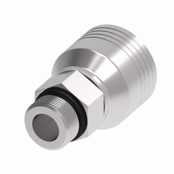 4SA12MB10 Aeroquip by Danfoss | 4 Wire 4S Male Boss O-Ring (MB) Crimp Fitting | -12 Male Boss O-Ring x -10 Hose Barb | Steel