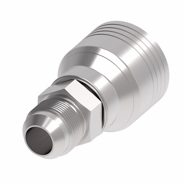 4SA6MJ6 Aeroquip by Danfoss | 4 Wire 4S Male JIC 37° (MJ) Crimp Fitting | -06 Male JIC 37° x -06 Hose Barb | Steel