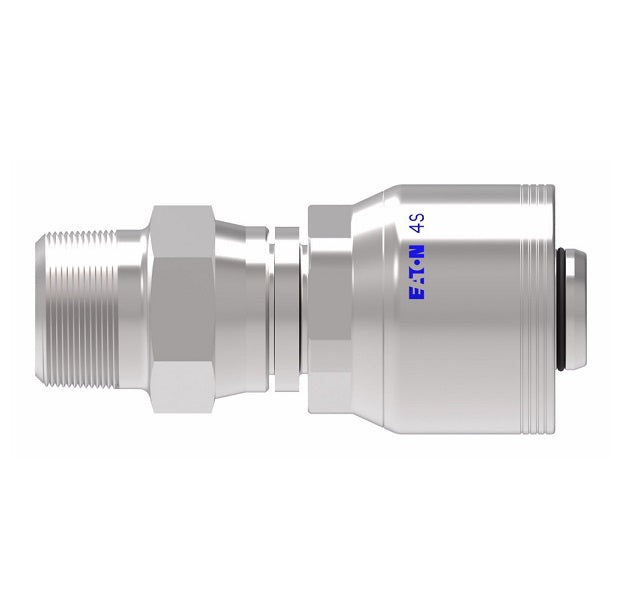 4SA16PS16 Aeroquip by Danfoss | 4 Wire 4S Male Pipe NPTF Swivel (PS) Crimp Fitting | -16 Male Pipe NPTF Swivel x -16 Hose Barb | Steel