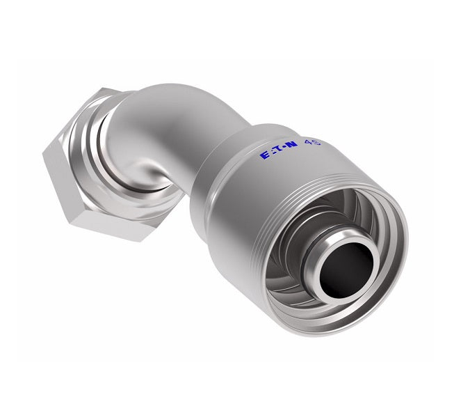 4S16BFA16 Aeroquip by Danfoss | 4 Wire 4S Female BSPP Swivel 60° Cone Seat 45° Elbow (BFA) Crimp Fitting | -16 Female BSPP Swivel x -16 Hose Barb | Steel