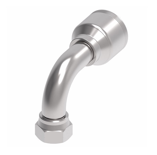 4S16BFB12 Aeroquip by Danfoss | 4 Wire 4S Female BSPP Swivel 60° Cone Seat 90° Elbow (BFB) Crimp Fitting | -16 Female BSPP Swivel x -12 Hose Barb | Steel