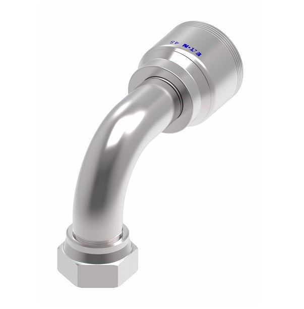 4S20BFB16 Aeroquip by Danfoss | 4 Wire 4S Female BSPP Swivel 60° Cone Seat 90° Elbow (BFB) Crimp Fitting | -20 Female BSPP Swivel x -16 Hose Barb | Steel