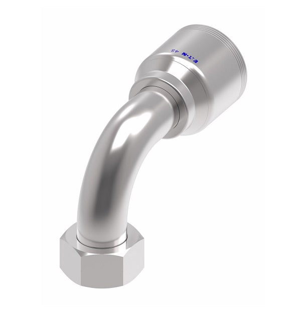 4S20BFB20 Aeroquip by Danfoss | 4 Wire 4S Female BSPP Swivel 60° Cone Seat 90° Elbow (BFB) Crimp Fitting | -20 Female BSPP Swivel x -20 Hose Barb | Steel