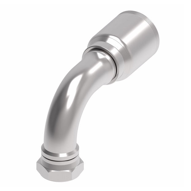 4S24BFB24 Aeroquip by Danfoss | 4 Wire 4S Female BSPP Swivel 60° Cone Seat 90° Elbow (BFB) Crimp Fitting | -24 Female BSPP Swivel x -24 Hose Barb | Steel