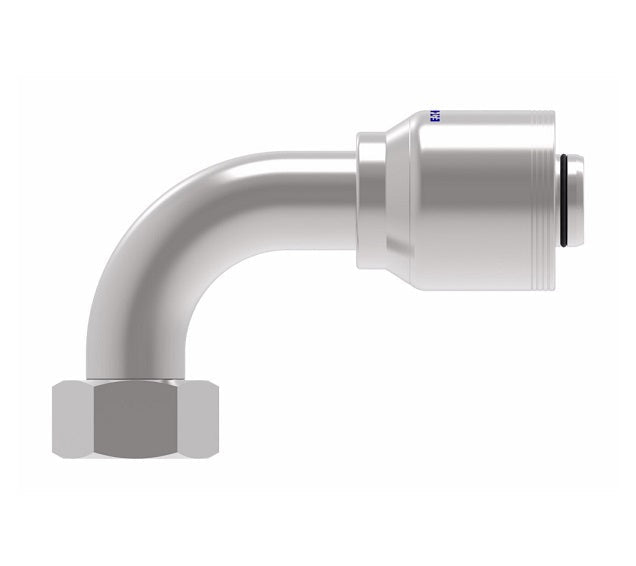 4S20BFB20 Aeroquip by Danfoss | 4 Wire 4S Female BSPP Swivel 60° Cone Seat 90° Elbow (BFB) Crimp Fitting | -20 Female BSPP Swivel x -20 Hose Barb | Steel