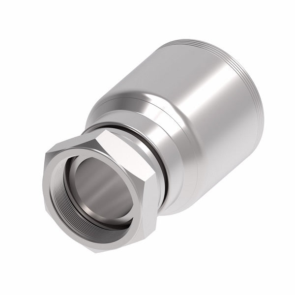 4S24BF24 Aeroquip by Danfoss | 4 Wire 4S Female BSPP Swivel 60° Cone Seat (BF) Crimp Fitting | -24 Female BSPP Swivel x -24 Hose Barb | Steel