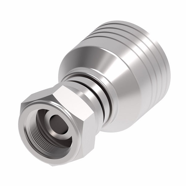 4S8BF8 Aeroquip by Danfoss | 4 Wire 4S JIS/BSPP Female Swivel (BF) Crimp Fitting | -08 Female BSPP Swivel x -08 Hose Barb | Steel
