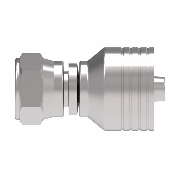 4S8BF8 Aeroquip by Danfoss | 4 Wire 4S JIS/BSPP Female Swivel (BF) Crimp Fitting | -08 Female BSPP Swivel x -08 Hose Barb | Steel