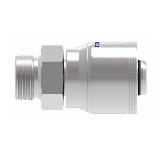 4S20BP20 Aeroquip by Danfoss | 4 Wire 4S BSP Male Parallel Rigid 60° Cone Seat (BP) Crimp Fitting | -20 Male BSPP Rigid x -20 Hose Barb | Steel