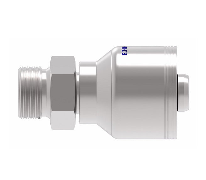 4S12BP12 Aeroquip by Danfoss | 4 Wire 4S BSP Male Parallel Rigid 60° Cone Seat (BP) Crimp Fitting | -12 Male BSPP Rigid x -12 Hose Barb | Steel
