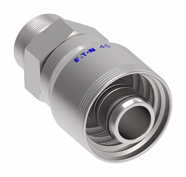 4S16BP16 Aeroquip by Danfoss | 4 Wire 4S BSP Male Parallel Rigid 60° Cone Seat (BP) Crimp Fitting | -16 Male BSPP Rigid x -16 Hose Barb | Steel