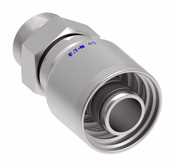 4S20BP20 Aeroquip by Danfoss | 4 Wire 4S BSP Male Parallel Rigid 60° Cone Seat (BP) Crimp Fitting | -20 Male BSPP Rigid x -20 Hose Barb | Steel
