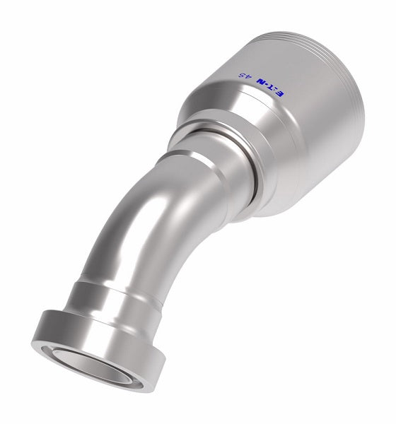 4S20CTA20 Aeroquip by Danfoss | 4 Wire 4S CAT Flange 45° Elbow (CTA) Crimp Fitting | -20 CAT Flange x -20 Hose Barb | Steel