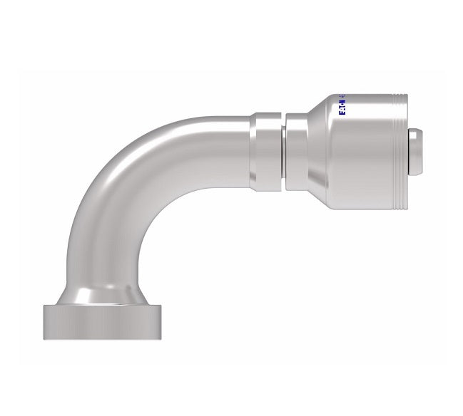4S12CTB12 Aeroquip by Danfoss | 4 Wire 4S CAT Flange 90° Elbow (CTB) Crimp Fitting | -12 CAT Flange x -12 Hose Barb | Steel