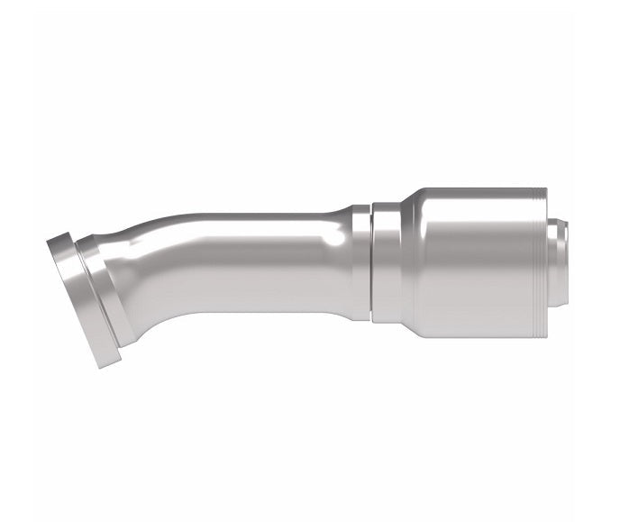 4S32CTD32 Aeroquip by Danfoss | 4 Wire 4S CAT Flange 22.5° Elbow (CTD) Crimp Fitting | -32 CAT Flange x -32 Hose Barb | Steel