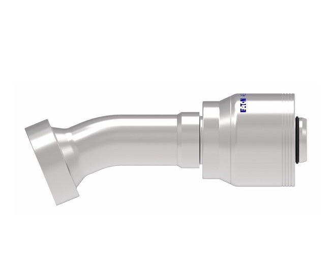 4S16CTD16 Aeroquip by Danfoss | 4 Wire 4S CAT Flange 22.5° Elbow (CTD) Crimp Fitting | -16 CAT Flange x -16 Hose Barb | Steel