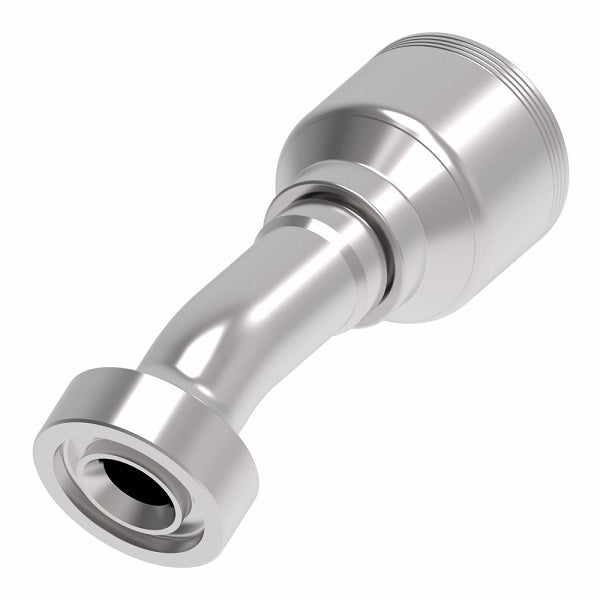 4S16CTD16 Aeroquip by Danfoss | 4 Wire 4S CAT Flange 22.5° Elbow (CTD) Crimp Fitting | -16 CAT Flange x -16 Hose Barb | Steel