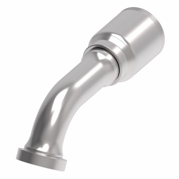 4S24CTG24 Aeroquip by Danfoss | 4 Wire 4S CAT Flange 60° Elbow (CTG) Crimp Fitting | -24 CAT Flange x -24 Hose Barb | Steel